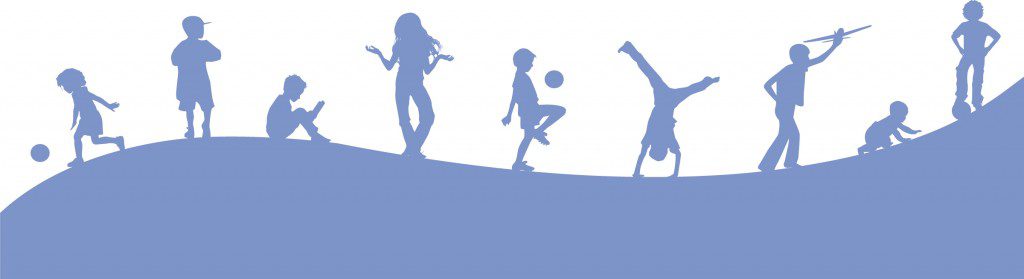 Graphic of children playing different sports